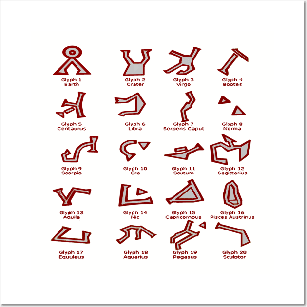 Dialing Ring Glyphs:  Page 1 of 2 Wall Art by Spacestuffplus